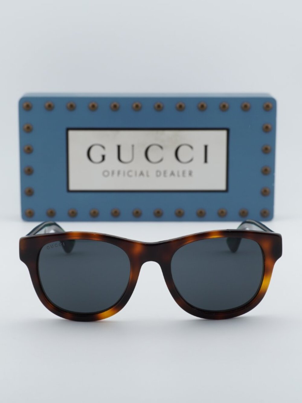 Gucci GG0003S 003 Men Square Sunglasses - Havana / Green / Grey - Picture 7 of 12